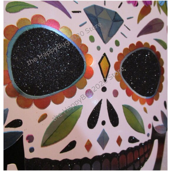 Papyrus DAY OF THE DEAD Halloween gift bag/tote-feathers + Tissue Paper-SEALED - Picture 4 of 10